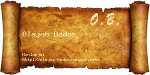 Olajos Bodor névjegykártya